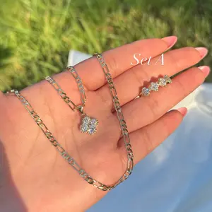 Gold Plated Necklace and Ring Set- 2pcs