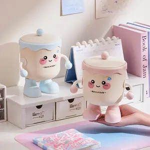 New cute desktop trash can, mini small storage bin, student dormitory office covered trash can, Cute bins trashcan