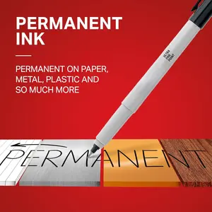 Permanent Markers, Ultra Fine Point, Black, 2 Count - Home, School, Office Supplies