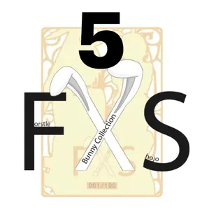 V5 Bunny Girl Paradise - FXS Custom Gold-Color Metal Collectible Trading Card