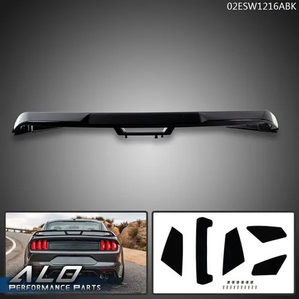 Glossy Black GT Style Rear Trunk Lip Spoiler Wing, Automotive Car Accessories Fit For 15-22 Ford Mustang S550