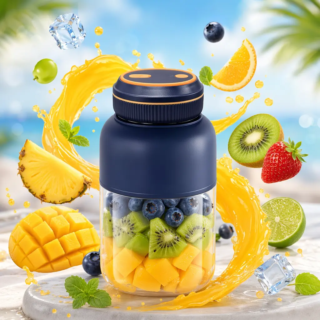 [Travel Must-Have] 1000ML Portable 2-in-1 Blender & Water Bottle, High-Power Electric Juicer Cup, Blender for Shakes