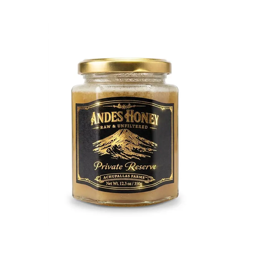 Andes Private Reserve Honey, 12.3 oz Jar, 100% Raw, Pure, Premium Honey – Andes Mountain Wildflower Honey