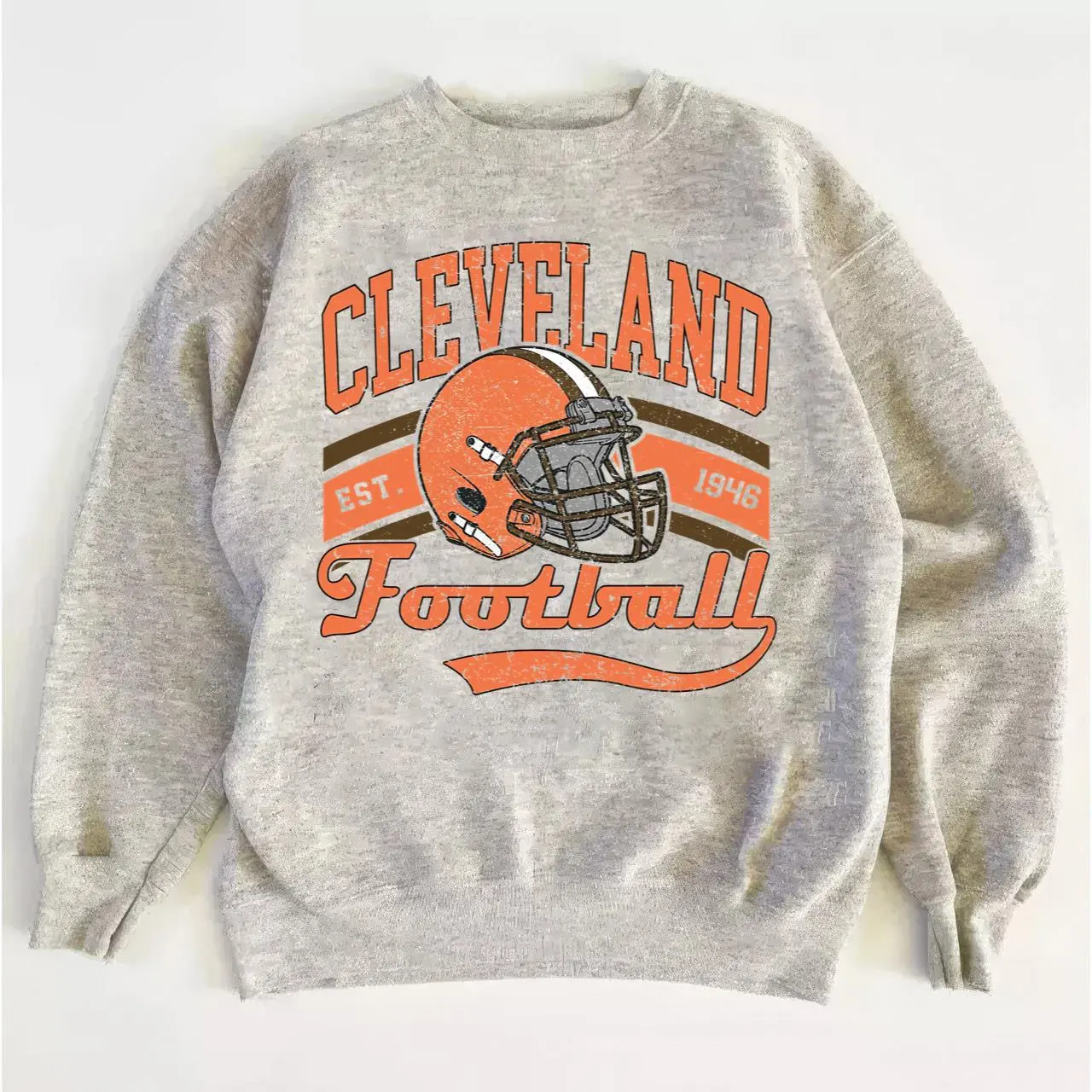Browns 90s-Inspired Sweatshirt, Vintage Football Crewneck Pullover for Supporters