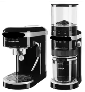 Burr Coffee Grinder Maker Brew Coffee Espresso Grinder Speed Variable Tamper Support Stand cafe batido cafetera High Pressure Espresso Machine with Milk Frother carafe