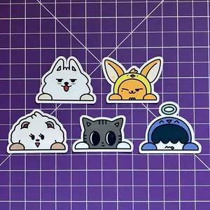 MOA Peekaboo Sticker Pack - 2 Sizes - Glossy and Holographic