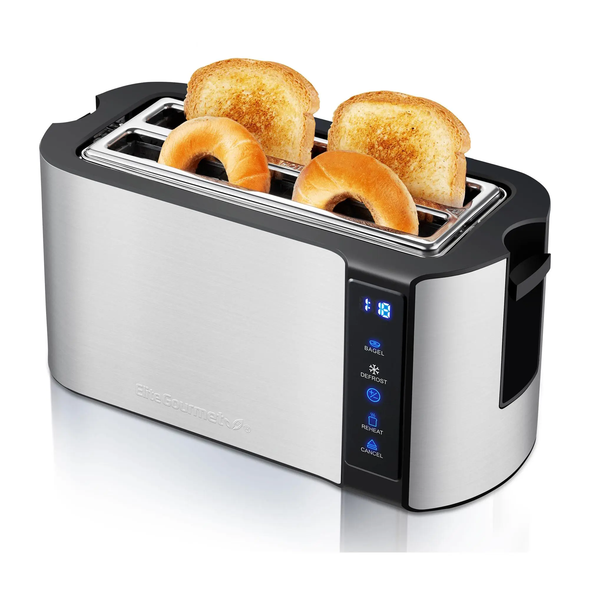 Elite Gourmet Stainless Steel 4 Slice Long SlotToaster Elite Gourmet Stainless Steel 4 Slice Long SlotToaster