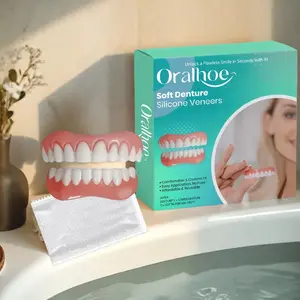 Dental Veneer Kit, Teeth Whitening Set, Enhance Smile Aesthetics, Comfortable Material Denture, Oral Care Accessories, Gentle