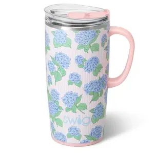 Swig Hydrangeas 22 oz Travel Mug