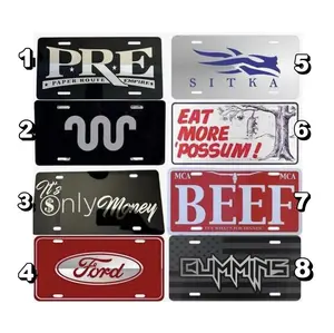 Vintage PRE It's Only Money Eat More Possum BEEF License Plate, Gift for Him, Front Car Truck Tag, 12 inch x 6 inch with 4 holes