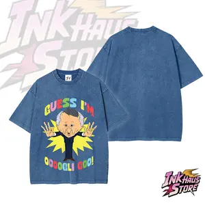 "Mr. Boss" from Smiling Friends, accompanied by the text "GUESS I'M OOOGLI GOO!" --Short Sleeve Cotton Unisex Retro wash Tee