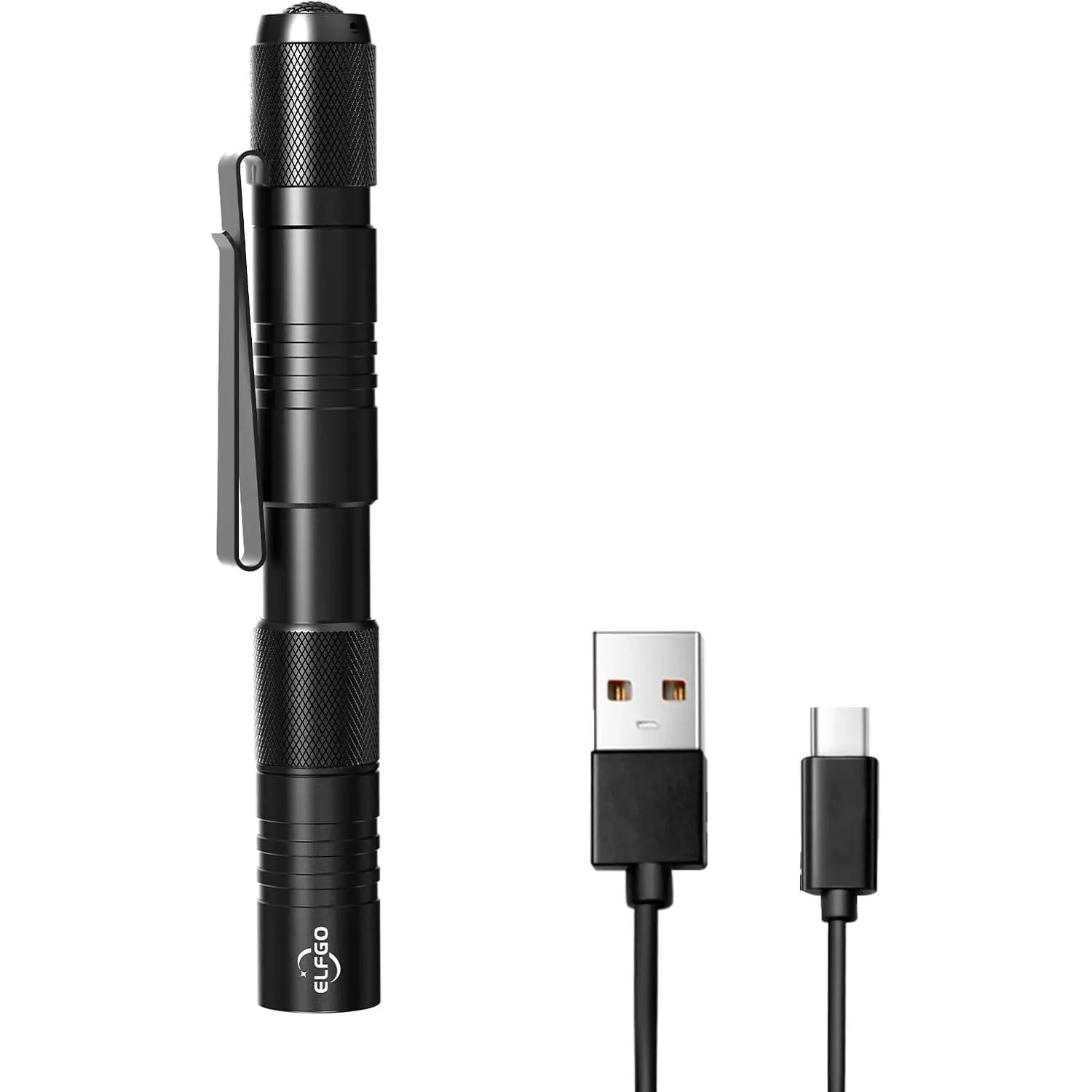 Rechargeable Pen Light Flashlight, Zoomable LED Penlight Flashlight 3 Modes, 350 Lumens Pocket Size Clip Flash Light Small Mini Handheld Slim Pen Light for Nurse, Inspection, Repair, Emergency
