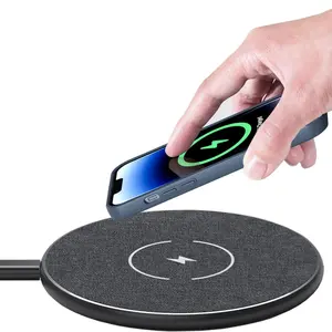 30w Fast Charging Adapter, High Efficiency Charger, Wireless Charger Pad with Anti-Slip Surface, Compatible with iPhone & Samsung Phones, Includes a 1M USB-C Cable