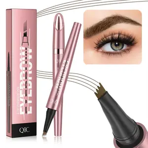 Micro-Fork Tip Eyebrow Pen, Smudge-Proof Eyebrow Pencil for Realistic Microblading Effect, Perfect for Quick Daily Touch-Ups