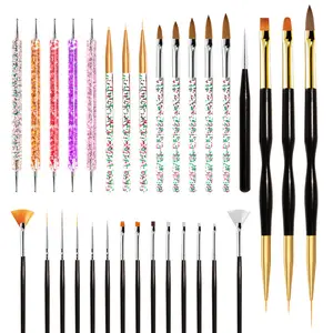 MelodySusie 31Pcs Nail Art Brushes Nail Art Tool Set For Nail Design for Home and Salon Use