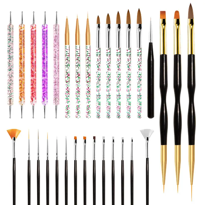 MelodySusie 31Pcs Nail Art Brushes Nail Art Tool Set For Nail Design for Home and Salon Use MelodySusie 31Pcs Nail Art Brushes Nail Art Tool Set For Nail Design for Home and Salon Use