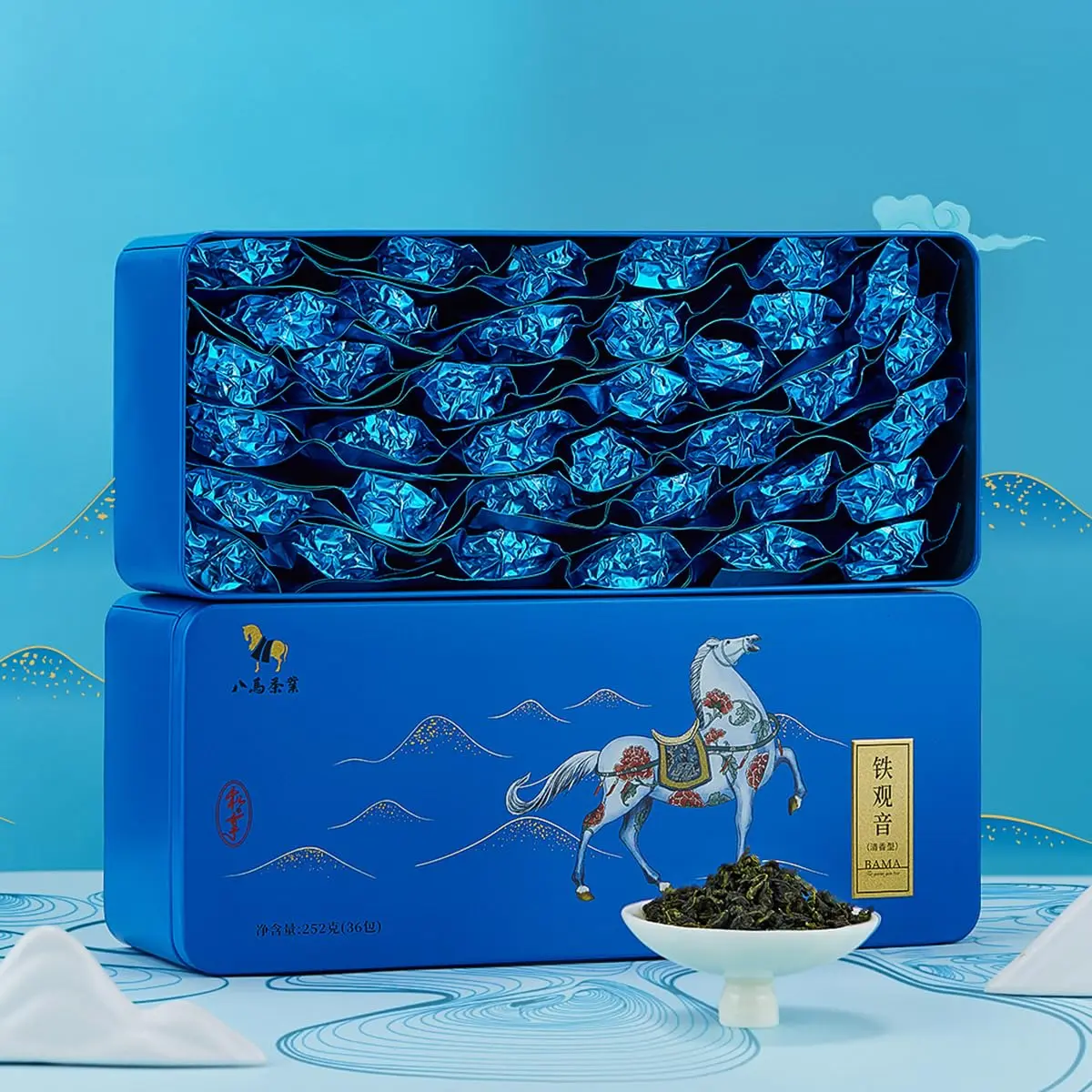 BAMATEA Tieguanyin Oolong Tea 8.9oz(252g) - Anxi Fujian, National Intangible Cultural Heritage Craftsmanship, High Mountain Tea Gardens, Orchid Aroma, Vacuum Freshness