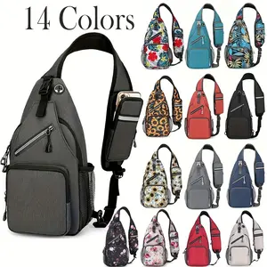 Sling Bag Lightweight Crossbody Sling Backpack for Women Men Large Shoulder Chest Bag Daypack for Hiking Traveling
