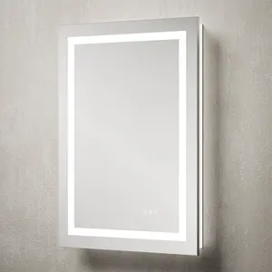 TETOTE Frontlit & Backlit LED Bathroom Mirror, Vanity Mirror with Dimmable Light & 3 Color Temperatures, Anti Fog, Plug-in/Hardwired