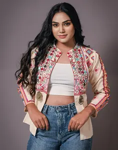Bohemian Full Sleeves Cotton Coat For Women
