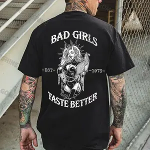 BAD GIRLS TASTE BETTER Sexy Evil Witch Print Men's T-Shirt