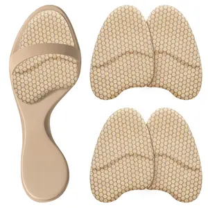 2 Pairs Metatarsal Pads for Women, Ball of Foot Cushions, Heel Inserts, High Heel Comfort Pads, Anti Slip, Invisible Design