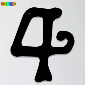 1pc Abstract Number 4 Metal Wall Art, Stylish Abstract Number 4 Statue Mural, Ideal Gift for New Year, Christmas, Abstract Decor Enthusiasts,  Wall Sculptures, Perfect for Living Room Wall & Garden Fence, Modern Home Decor Accent