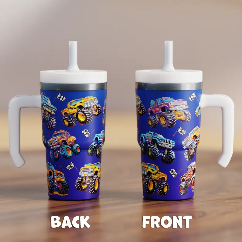 Stainless Steel Monster Truck Spill Proof Kids CREWCUP 20oz