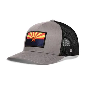 Arizona Flag Trucker Hat  |  Gray-Black Arizona Flag Snapback