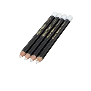 Ivory White Speed Tracer Barber Pencils + Sharpener for Accurate Beard & Hairline Tracing 5-inch Pencils with Sharpener for Barbers and Stylists