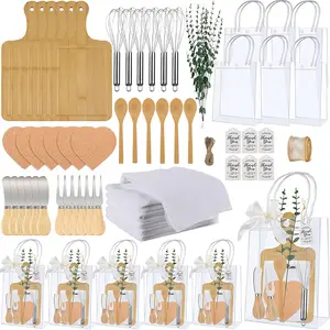 6 set Baby Shower Game Prizes for Winners Guest Gifts Cheese Board  Knives Wooden Coasters Hand Towels Thank You Tags Bags for Gift Exchange With Friends Puppy Pet Treat Party Birthday Galentine Wedding Party