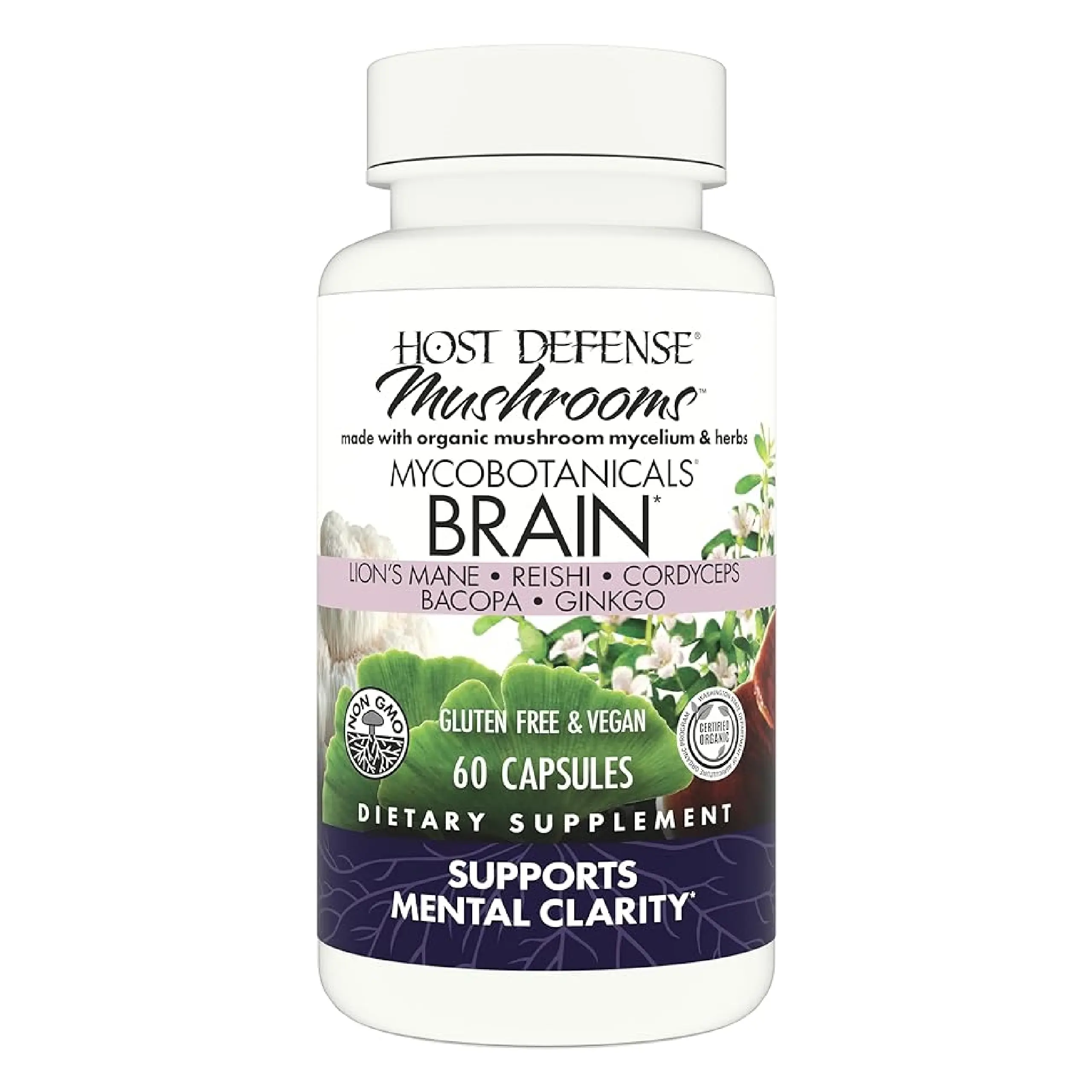 Host Defense MycoBotanicals Brain - 60 Count