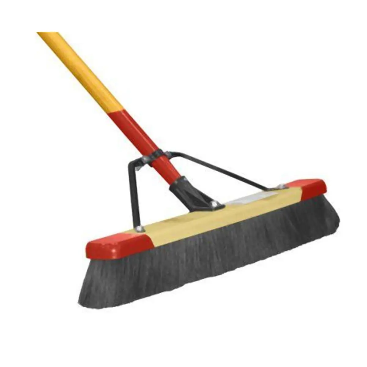 212 MAIN Industrial Metal Push Broom - 24 in Push-Type Broom with Tampico Bristles, High Temp Safe, Smooth Sweeping for Indoor/Outdoor Home Care Supplies