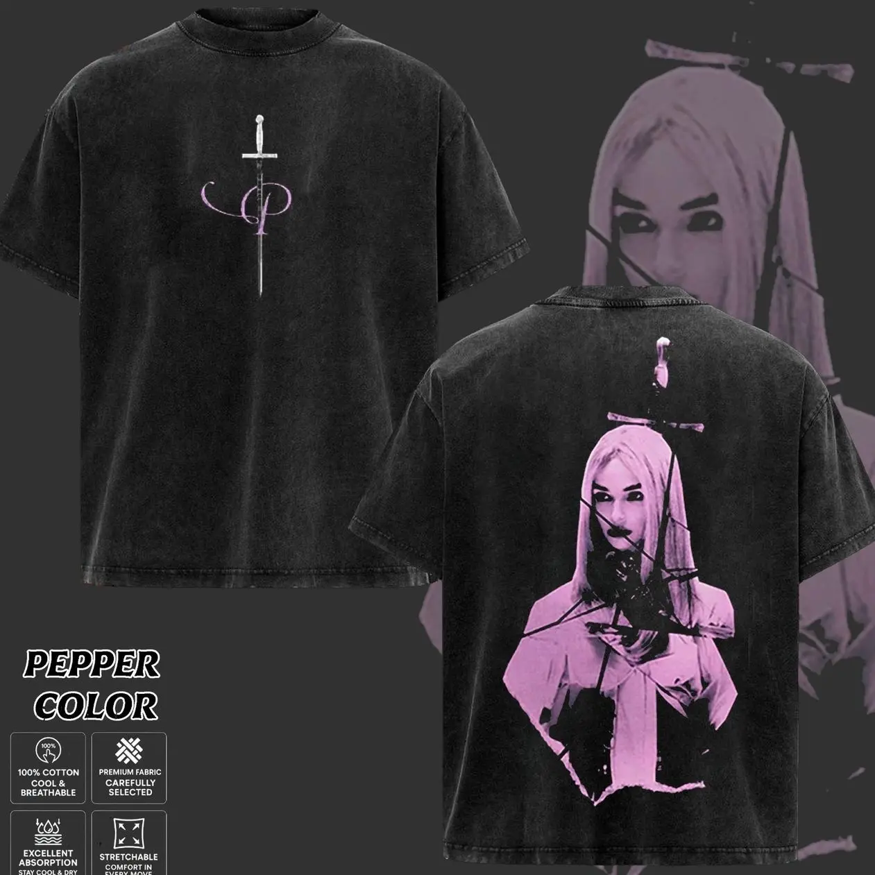 [COLLECTION] Poppy Graphic T-Shirt, Industrial Metal Rock Tee, Gothic Dark Art Band Shirt, Poppy Album Aesthetic Tee, Oversized Vintage Cotton T-Shirt, Unisex Alternative Streetwear, Gift for Metal & Rock Fans, Gift for Men & Women. LHQ