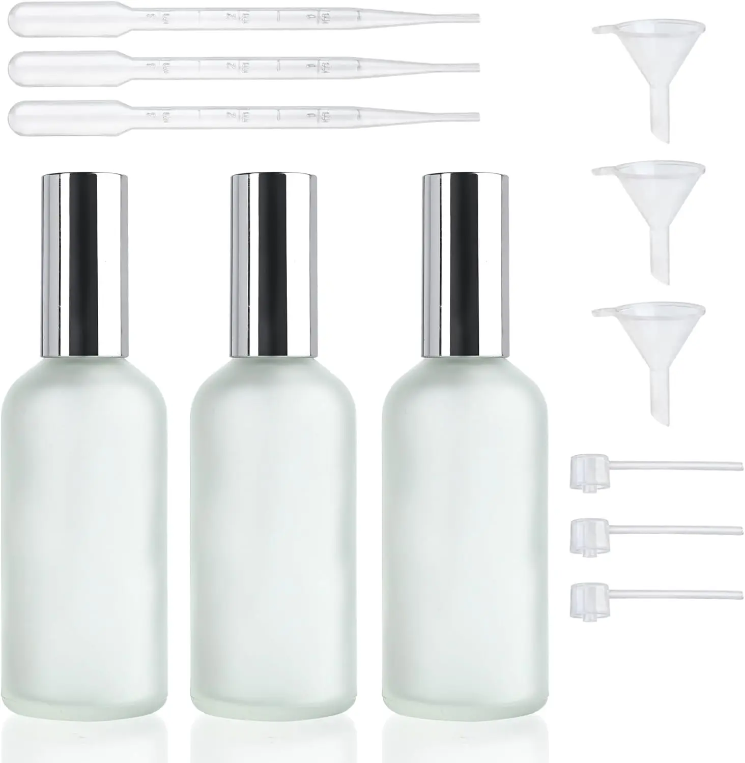 Perfume Bottles Empty Glass Refillable Atomizer 3 Pack 100ml/3.4oz
