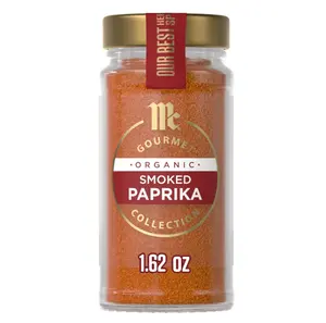 McCormick Gourmet Collection Smoked Paprika, Organic, Non GMO, Our Best Herbs & Spices, Sweet & Smoky Flavor, Vibrant Color, Elevate Chili, Smoked Brisket, Roasts & Chicken, 1.62 oz