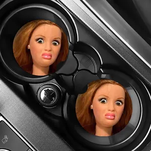 Funny Cringe Coaster Set Fabric Neoprene for Car Decor