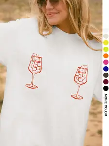 Casual Women's T-Shirt    Spritz Nip   Graphic Print  Round Neck Short Sleeve Printed Top    2-Way Layering/Solo Wear  Spring Summer & Year-Round Commute-Ready