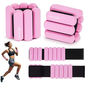 Wrist and Ankle Weights for Women & Men 2 Pack (1lb Each), Adjustable Silicone Wearable Arm & Leg Weights for Pilates, Gym, Yoga, Cardio, Strength Training