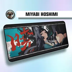Premium Miyabi Hoshimi Mousepad | Sector 6 Deskmat | ZZZero Mouse pad | Zenless Zone Zero Desk Mat | Large Gaming Desk Pad