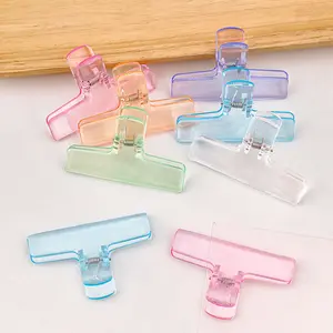 Creative Transparent Binder Clips - 10pcs Acrylic Jelly Clips for Students High Visibility Document Paper Clamps for School & Office Use