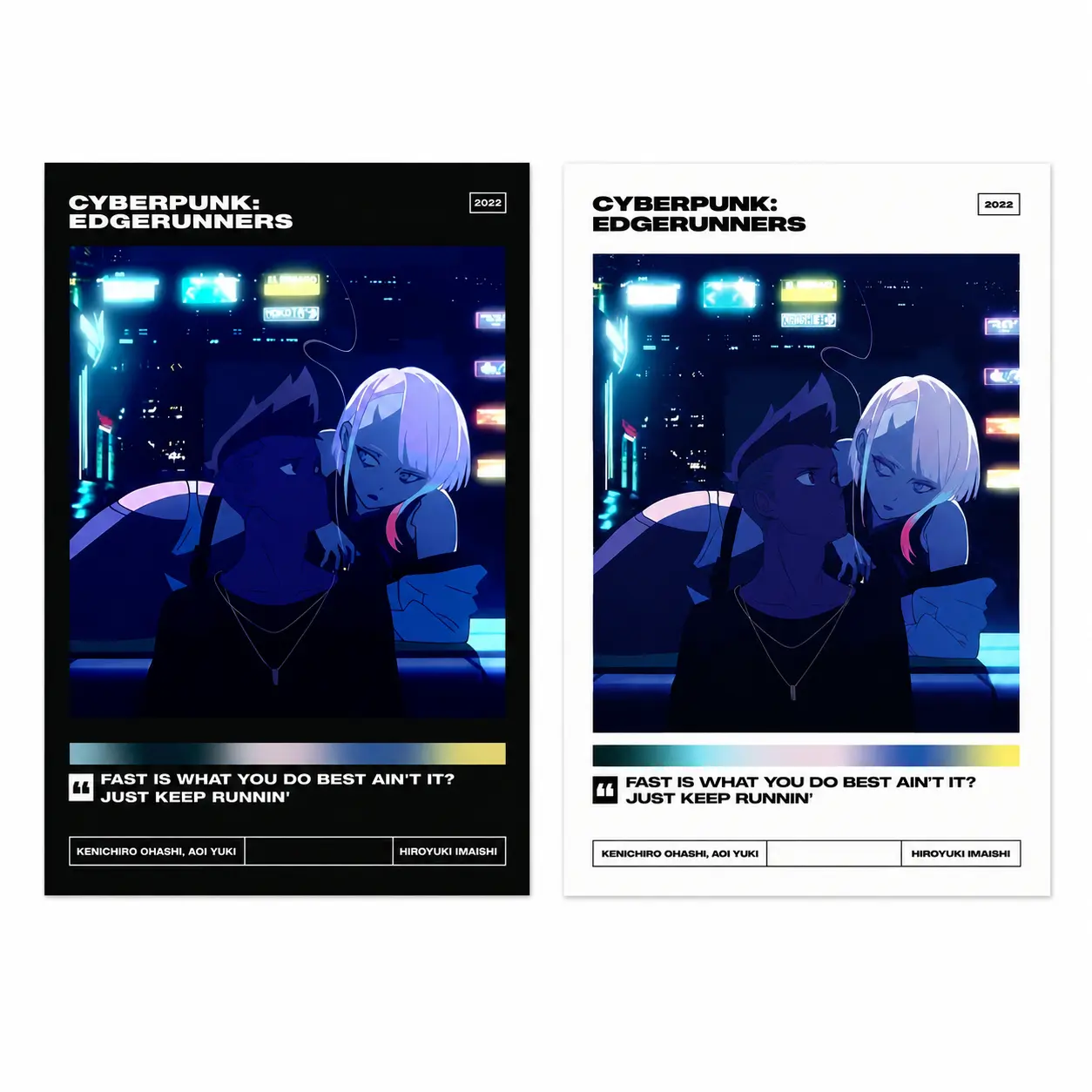 Cyberpunk: Edgerunners Premium Poster, Minimalist Anime Movie Poster, Retro Nostalgic Wall Art Print, Canvas Wall Decor for Bedroom, Living Room, Game Room, Dorm bedroom wall