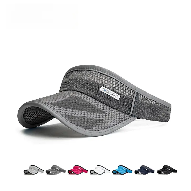 Summer Unisex Outdoor Sports Sun Visor — Extended Open-Top Design with Wide, Breathable Mesh Brim for Sun Protection