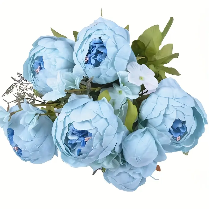 1pc 20in Large Vintage Fabric Peonies Fake Flower Bouquet - Realistic, Easy to Care for, Long-Lasting Decorative Flowers for Wedding, Home Office Floral Centerpiece Arrangements, Fake Flowers, Peonies Flowers