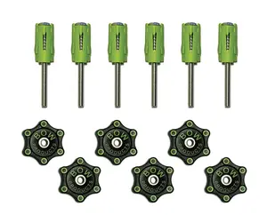 BOW Products Bench Dog Clamps - Expandable Dog Hole Clamps for MFT Tables, Dog Tables and Workbenches - Fits 3/4 Inch (19mm to 20 mm) Dog Holes and Includes Low-Profile, Ergonomic Knobs - Pack of 6