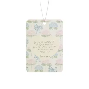 Rainbow Summer Delight Yourself In The Lord Your God Blue Coquette Cute Girl Car Air Freshener Hanging Car Decoration