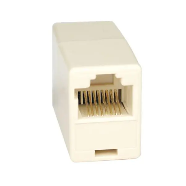 Tripp Lite Plastic Body Modular In-Line Feed-Through Coupler, Straight RJ45 Female-to-Female Connector for Network Cables