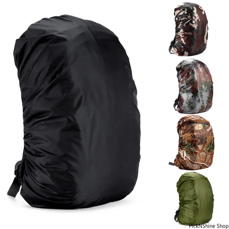 Unisex Solid Color Backpack Rain Cover, Durable Waterproof 190T Polyester Taffeta Protector for Adult Hiking & Camping, Fits 30-60L Rucksacks, Outdoor Hiking Rucksack, 30 - 40L, Neutral, Backpack Bags, Rain Protection, 30-60L Backpack