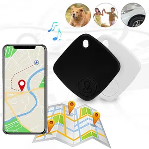 2026 Air Tracker Tag Bluetooth Luggage Tracker, Rhombus Smart Item Locator Works with Apple Find My (iOS Only), Waterproof Replaceable Battery Key Finder for Backpack Suitcase Wallet Bags, Black White, Smart Tracking, GPS Tracker