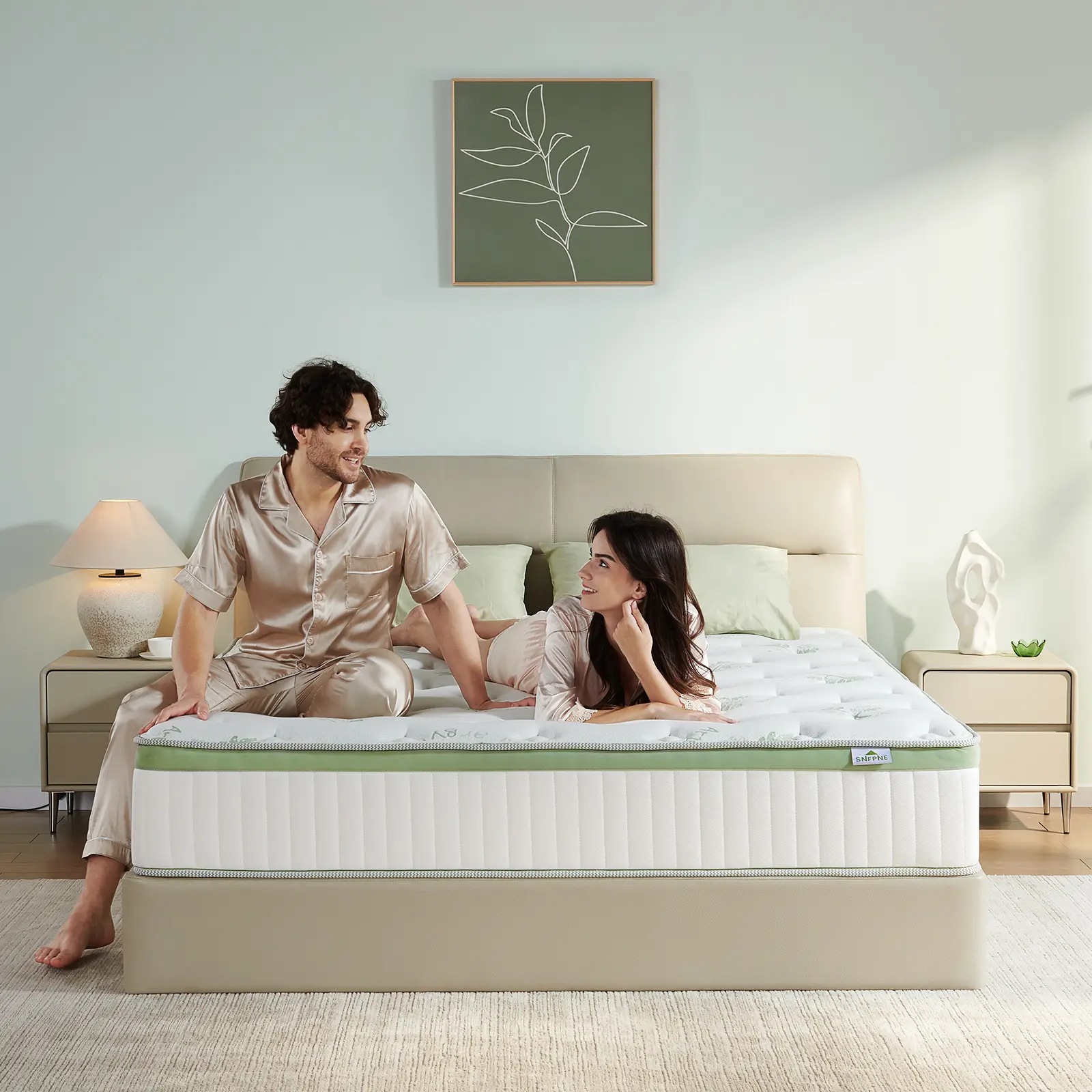 ZYLUMI Queen Mattress, 12" Spring Hybrid Mattress, In-a-Box, Memory Foam, Pocket Spring Mattress, Pressure Relief, Medium Firm Support, CertiPUR-US and Oeko TEX Certified